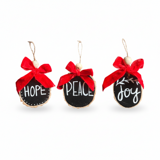 Hope, Peace, Joy - Rustic Wood Slice Combo Pack