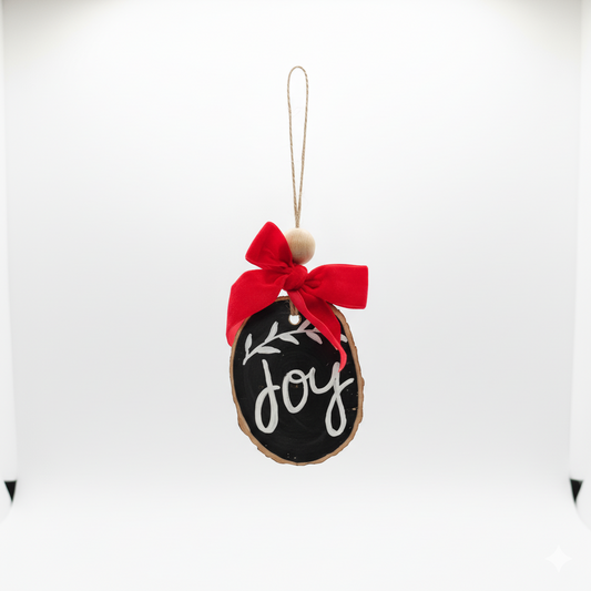 Joy Rustic Wood Slice