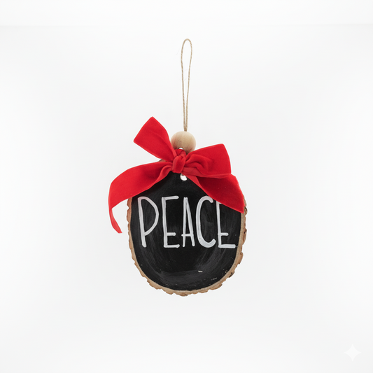 Peace Rustic Wood Slice