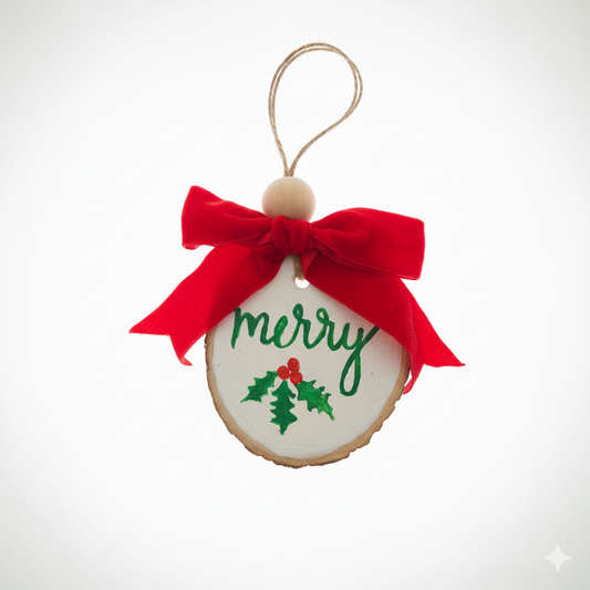 Merry Rustic Wood Slice