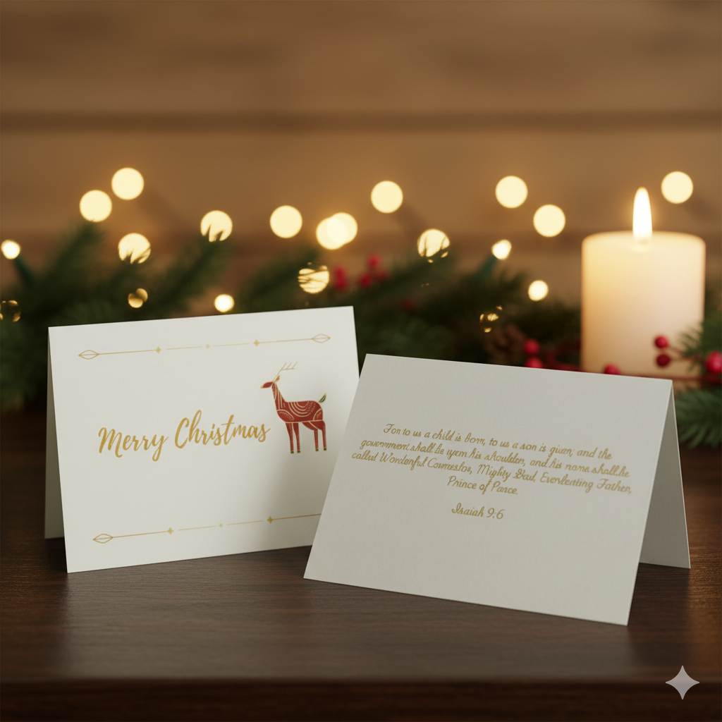 Gold Christmas Greeting Card