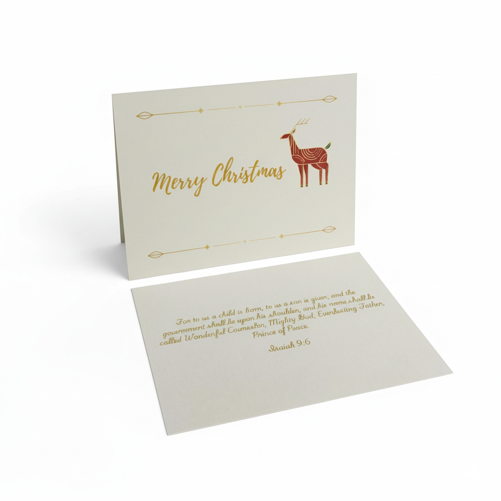 Gold Christmas Greeting Card