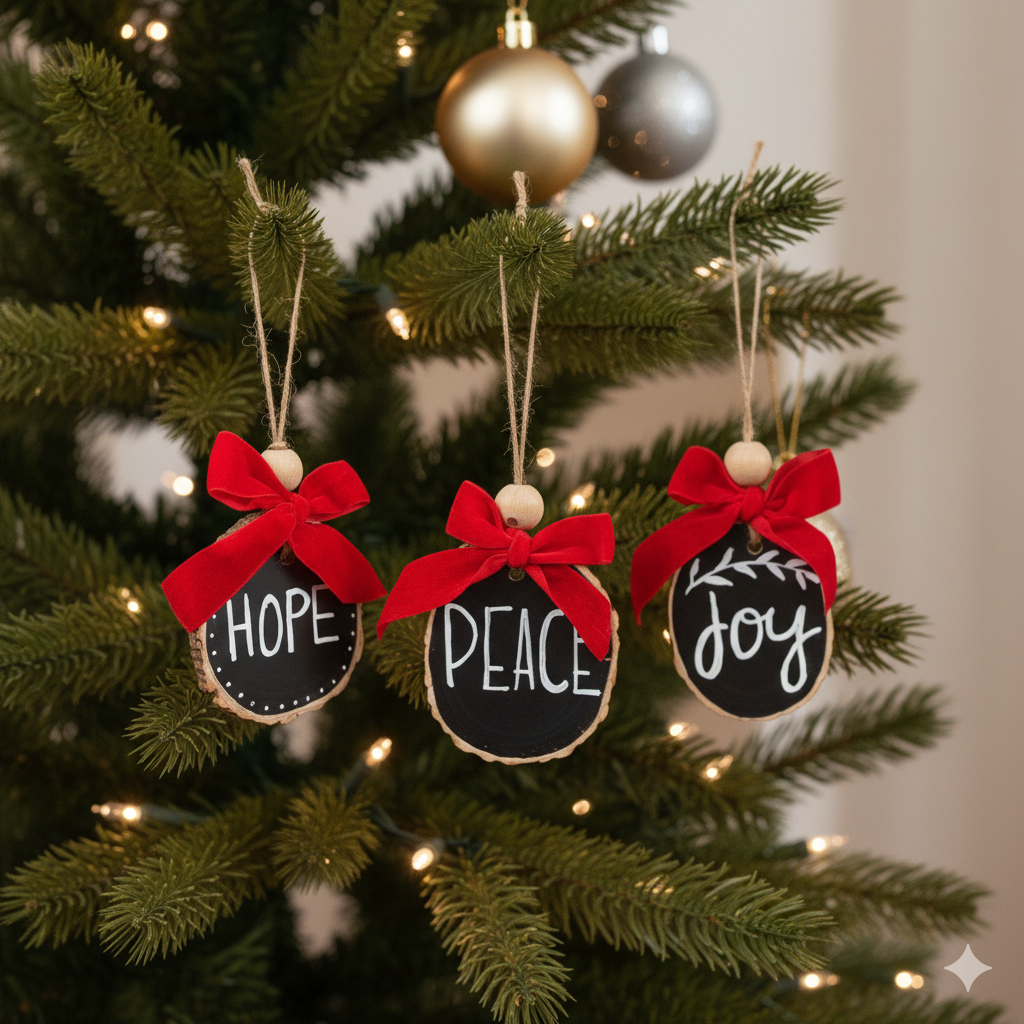 Hope, Peace, Joy - Rustic Wood Slice Combo Pack