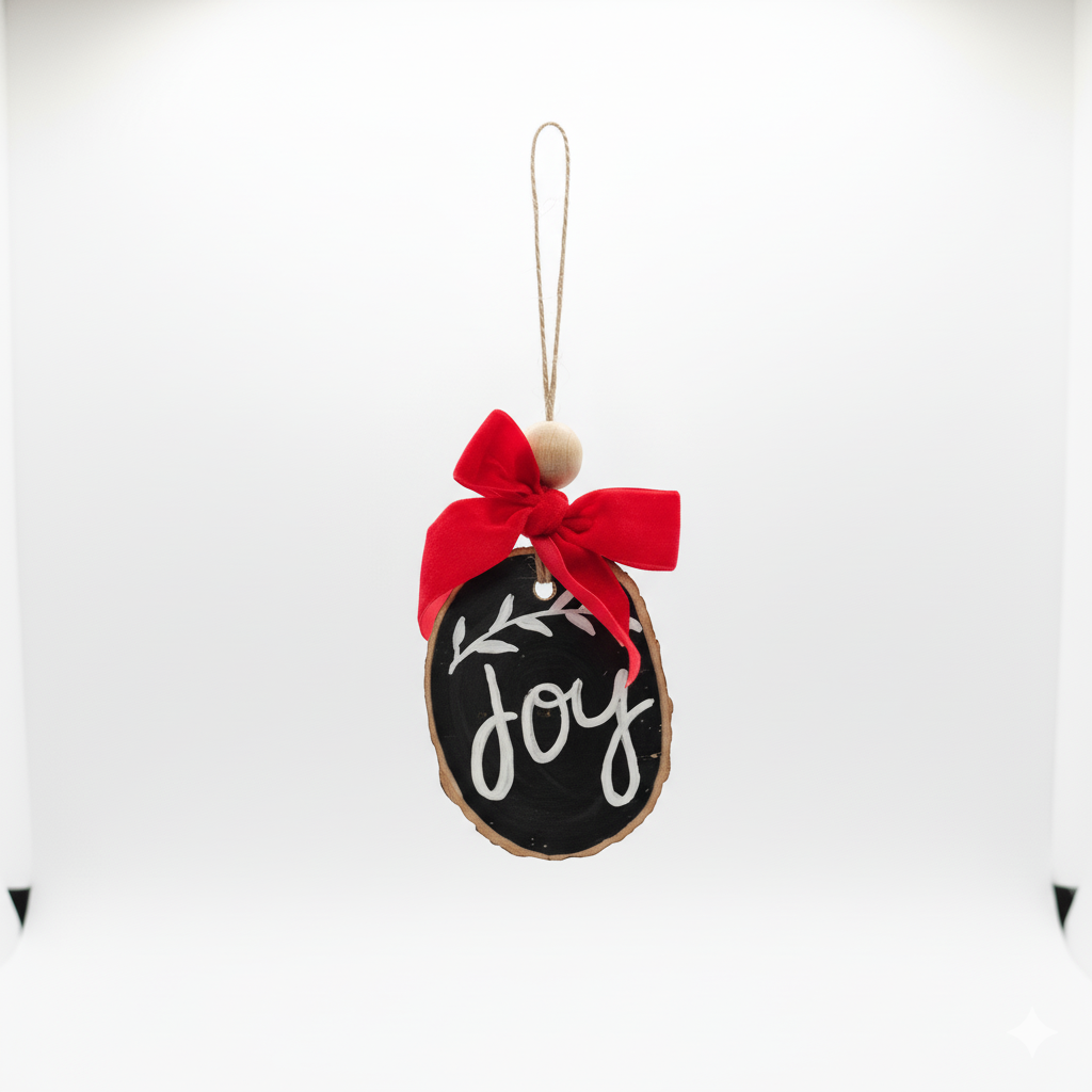 Joy Rustic Wood Slice